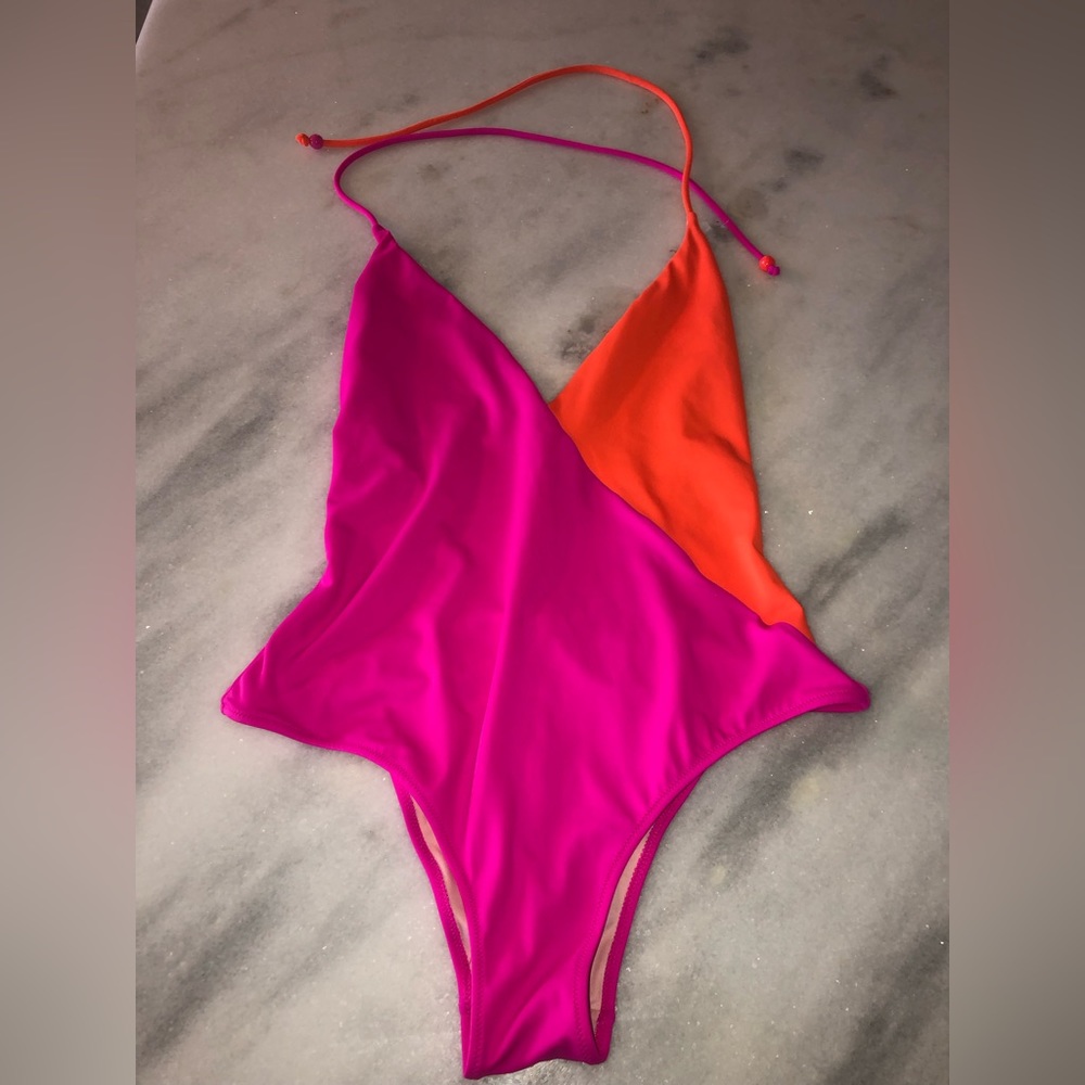 Victoria Secret Hot pink & orange cheeky one piece